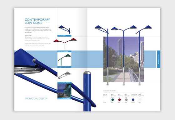 Product booklet design, product promotional design, print brochure design, lighting brochure graphic design