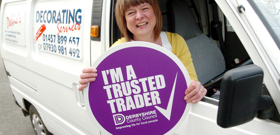 Derbyshire Trusted Trader, sign design, logo design, branding design