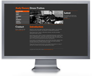 Drum tuition website design, web design chesterfield, site design derbyshire.